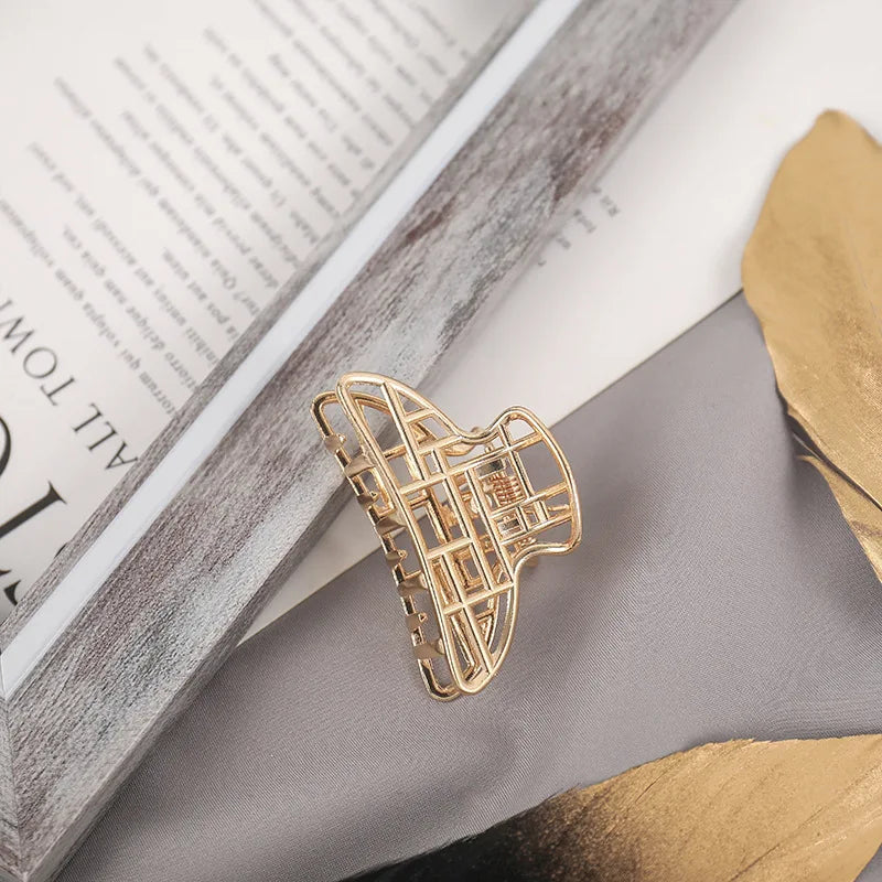 Kyrlune Gold Geometric Hair Claw Clip