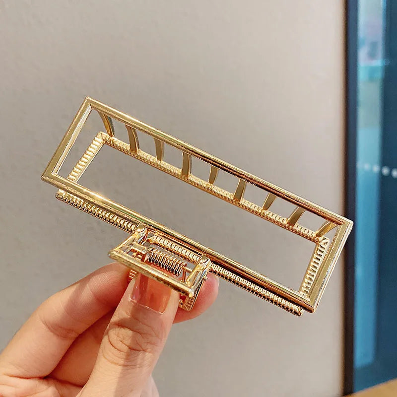 Kyrlune Gold Geometric Hair Claw Clip