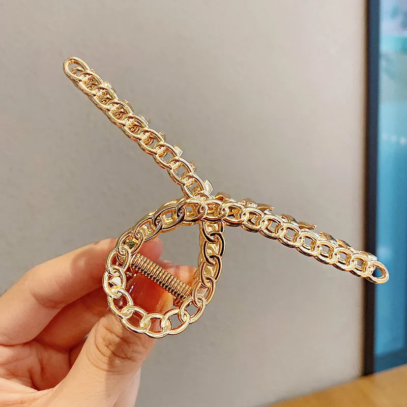 Kyrlune Gold Geometric Hair Claw Clip