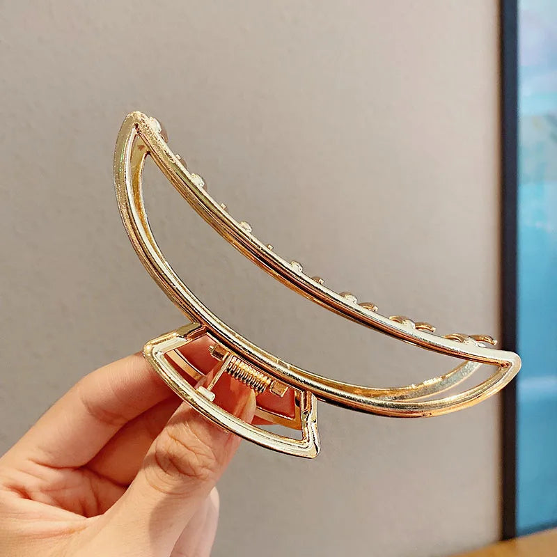 Kyrlune Gold Geometric Hair Claw Clip