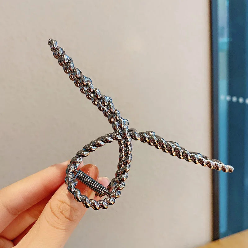 Kyrlune Gold Geometric Hair Claw Clip