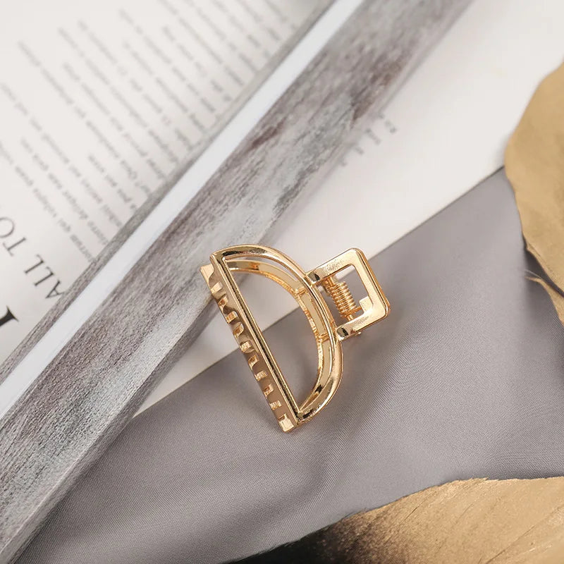 Kyrlune Gold Geometric Hair Claw Clip