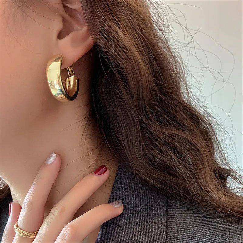 Kyrlune Large Circle Drop Earrings