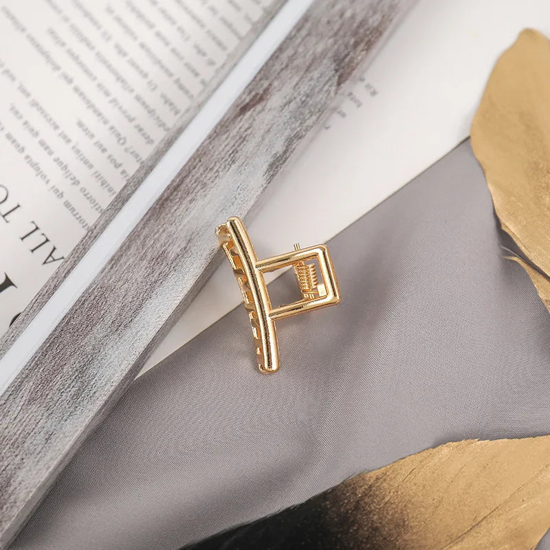 Kyrlune Gold Geometric Hair Claw Clip