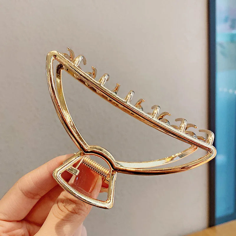 Kyrlune Gold Geometric Hair Claw Clip