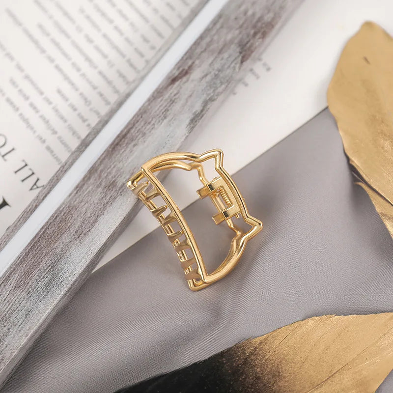 Kyrlune Gold Geometric Hair Claw Clip