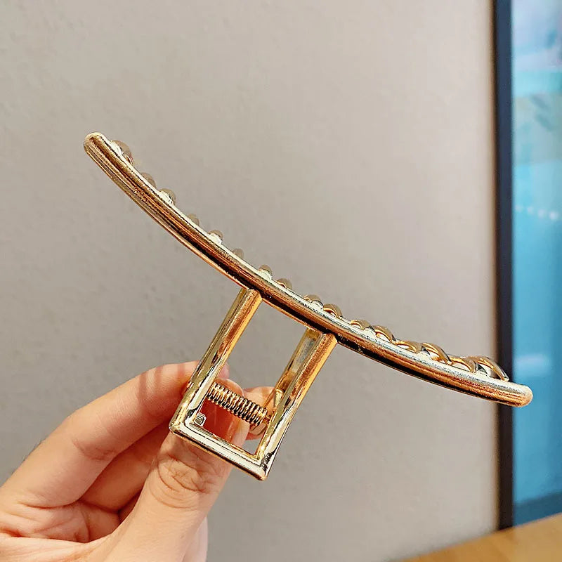 Kyrlune Gold Geometric Hair Claw Clip