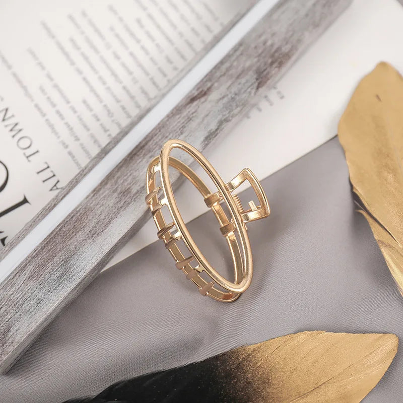 Kyrlune Gold Geometric Hair Claw Clip