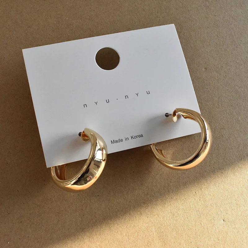 Kyrlune Large Circle Drop Earrings