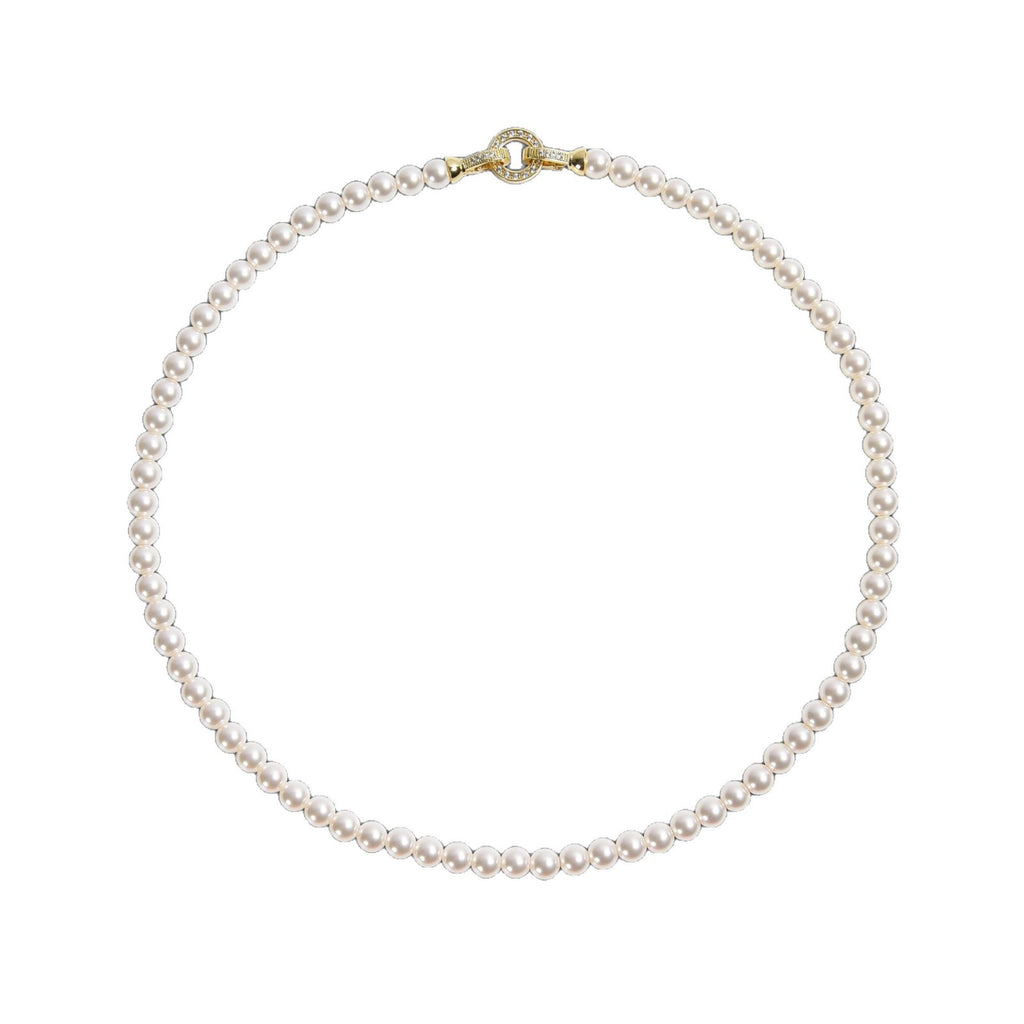 Kyrlune Pearl & Crystal Layered Necklace