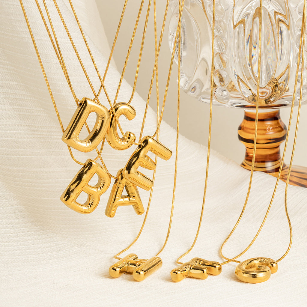 Kyrlune Gold Initial Letter Necklace