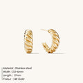 Kyrlune Gold Croissant Twist Ear Pin Earrings - view 7