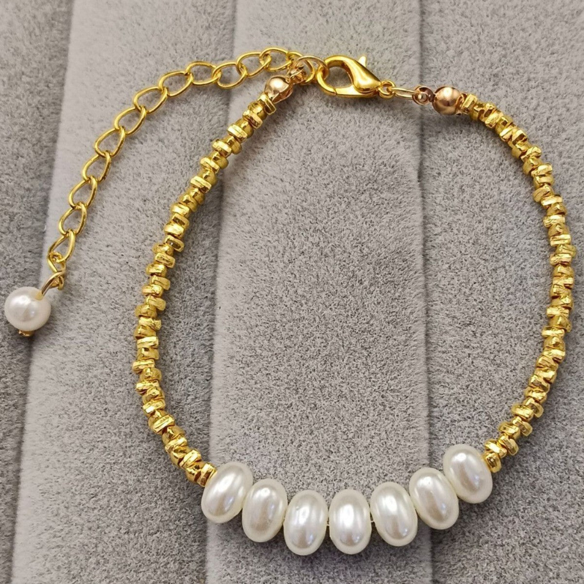 Kyrlune Gold Broken Silver Pearl Bracelet (3 Styles)