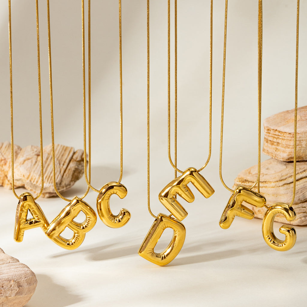 Kyrlune Gold Initial Letter Necklace