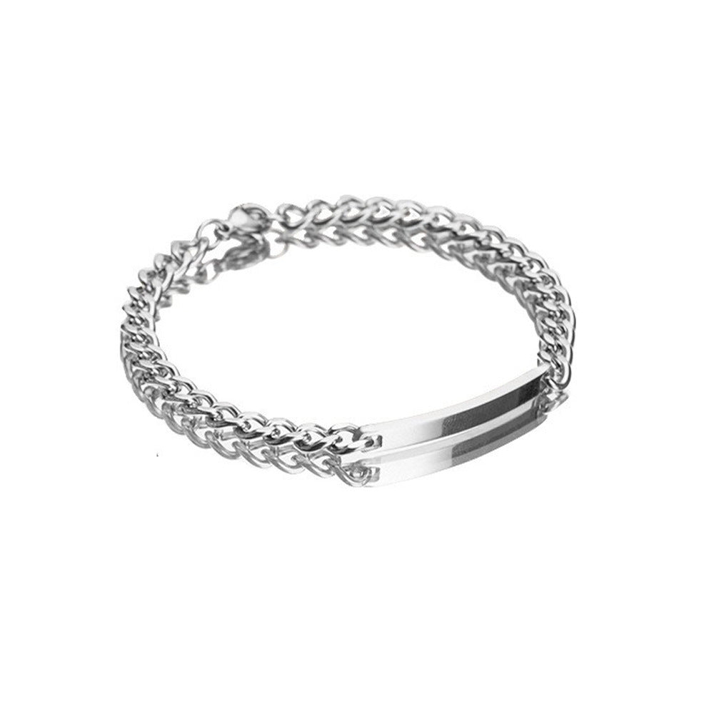 Kyrlune Gold Geometric Titanium Bracelet