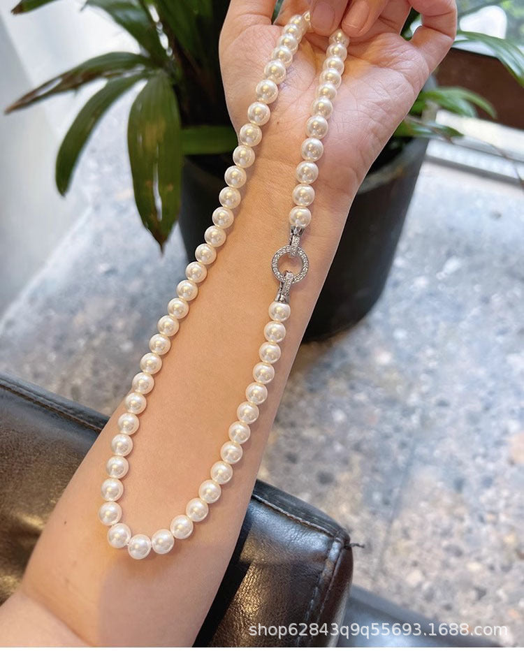 Kyrlune Pearl & Crystal Layered Necklace