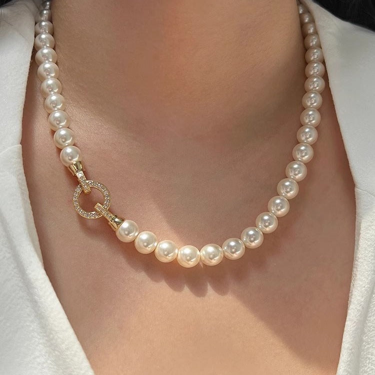 Kyrlune Pearl & Crystal Layered Necklace