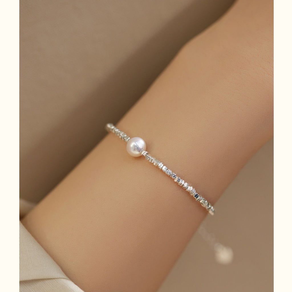 Kyrlune Gold Broken Silver Pearl Bracelet (3 Styles)