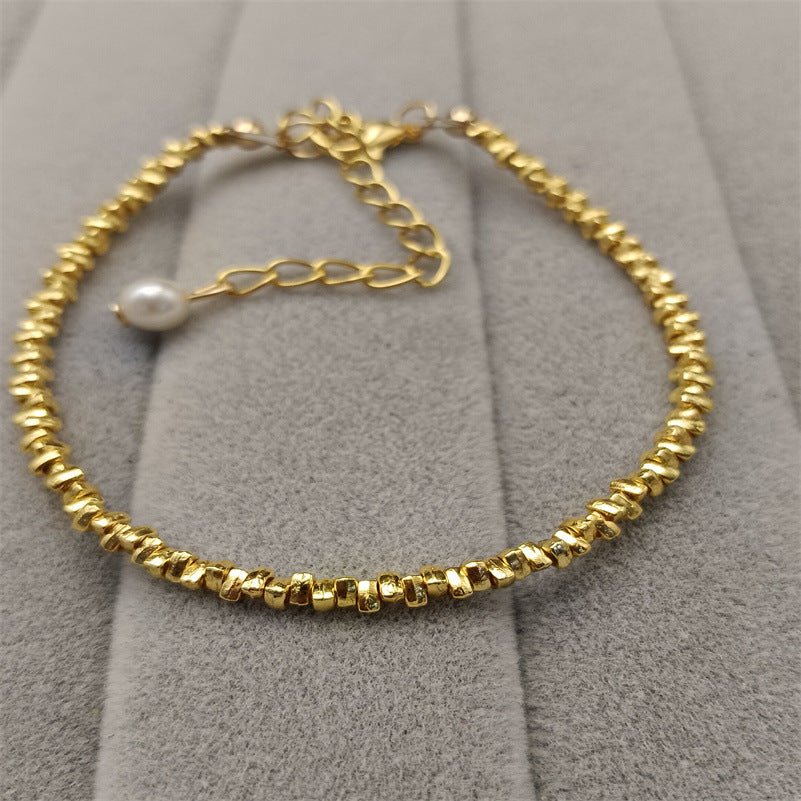 Kyrlune Gold Broken Silver Pearl Bracelet (3 Styles)