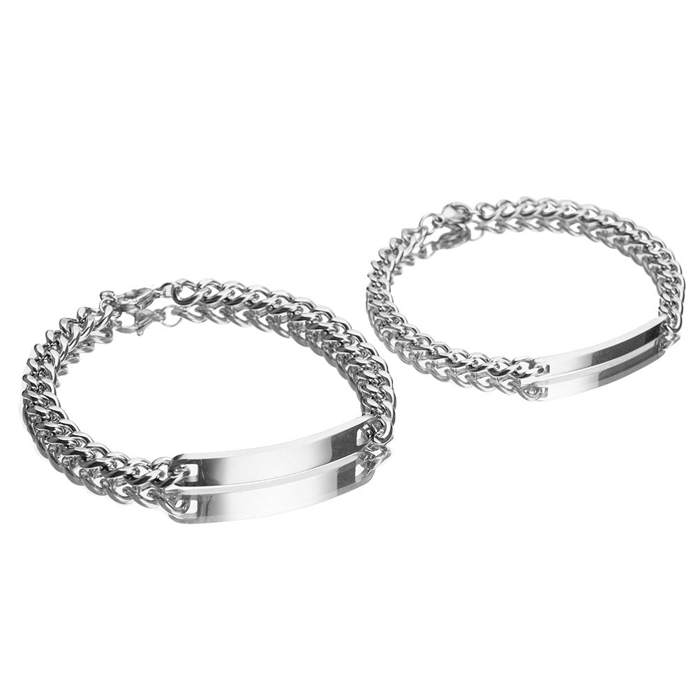 Kyrlune Gold Geometric Titanium Bracelet