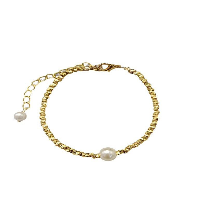Kyrlune Gold Broken Silver Pearl Bracelet (3 Styles)
