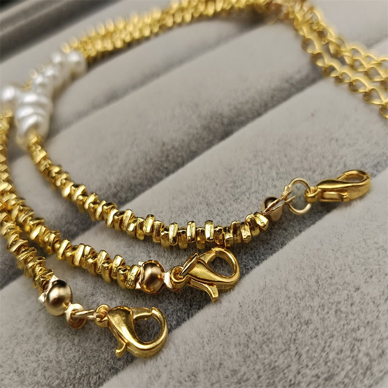 Kyrlune Gold Broken Silver Pearl Bracelet (3 Styles)