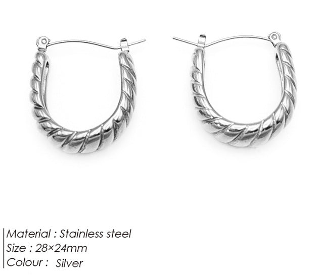 Kyrlune C-Hoop Earrings (7 Styles)