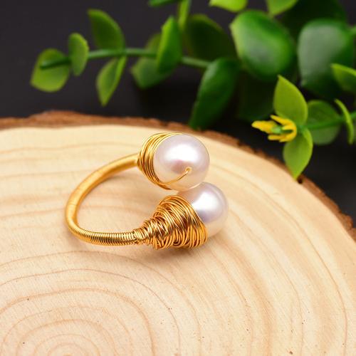 Kyrlune Freshwater Pearl Open Ring (4 Styles)