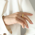 Kyrlune Gold Star & Moon Zircon Ring - view 7