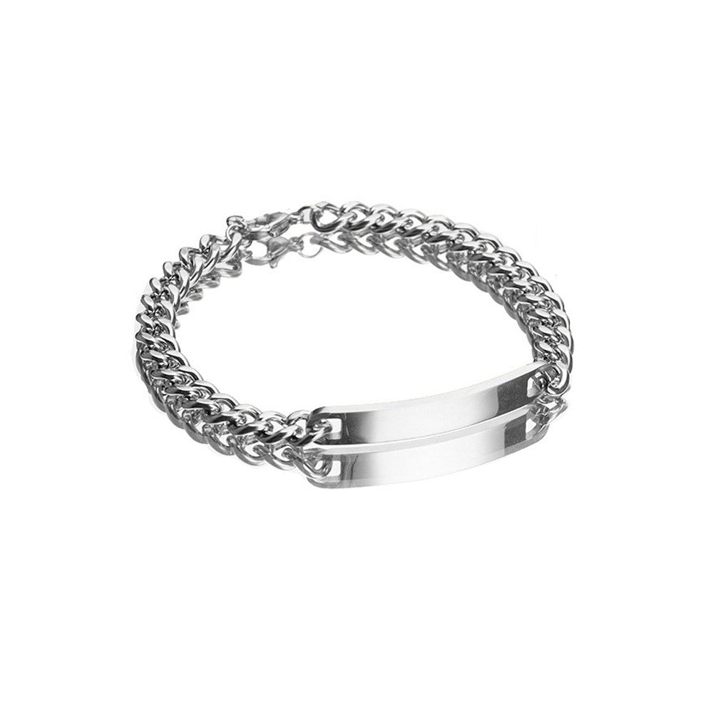 Kyrlune Gold Geometric Titanium Bracelet