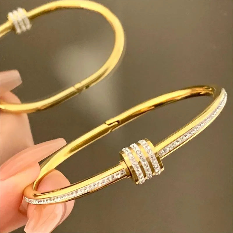Kyrlune Gold Bangle Bracelet (6 Styles)