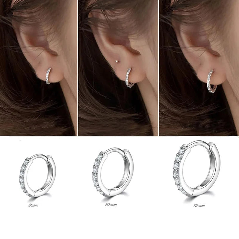 Kyrlune Gold Pavé Huggie Hoop Earrings - view 2