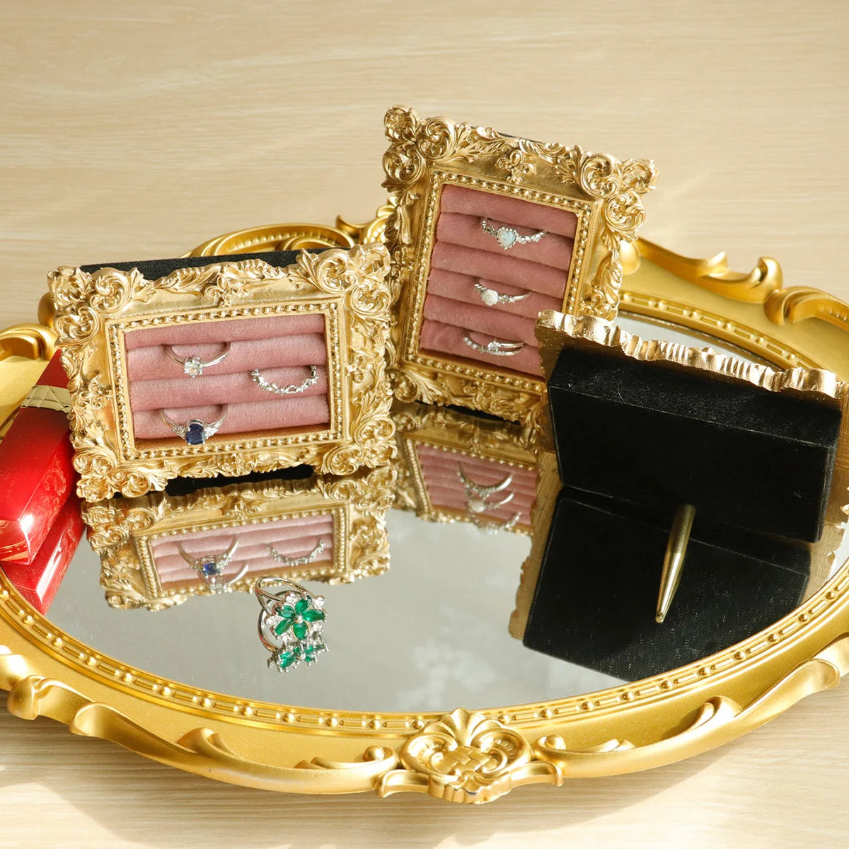 Kyrlune Gold Baroque Ring Tray - view 2