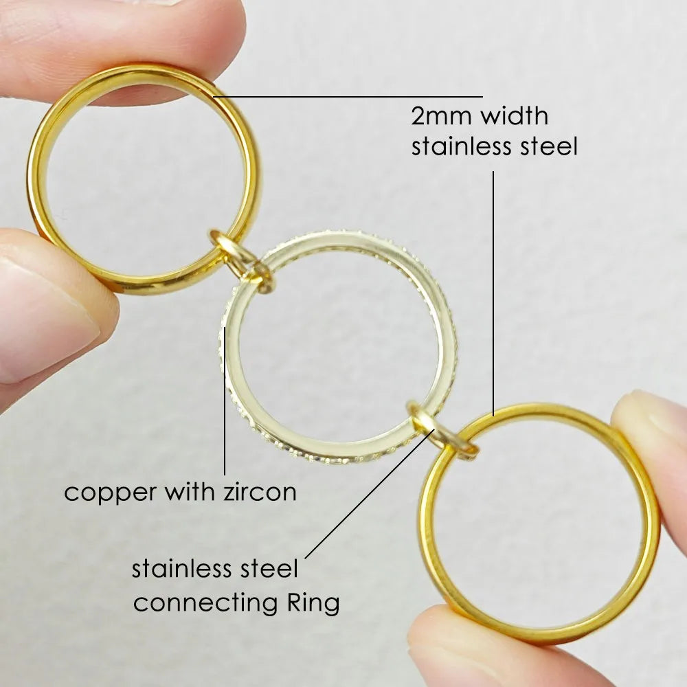 Kyrlune Gold Interlocking Stack Ring