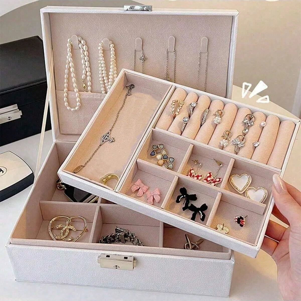 Kyrlune Luxury Multi-Layer Jewelry Box