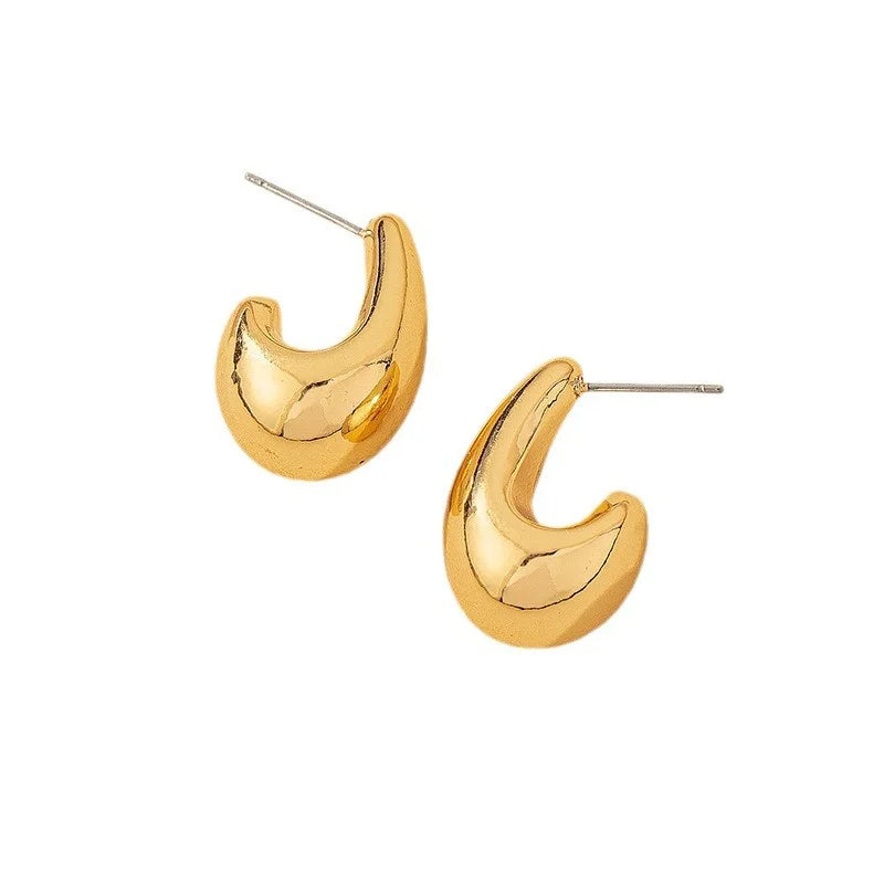 Kyrlune Gold Chunky Teardrop Earrings - view 5