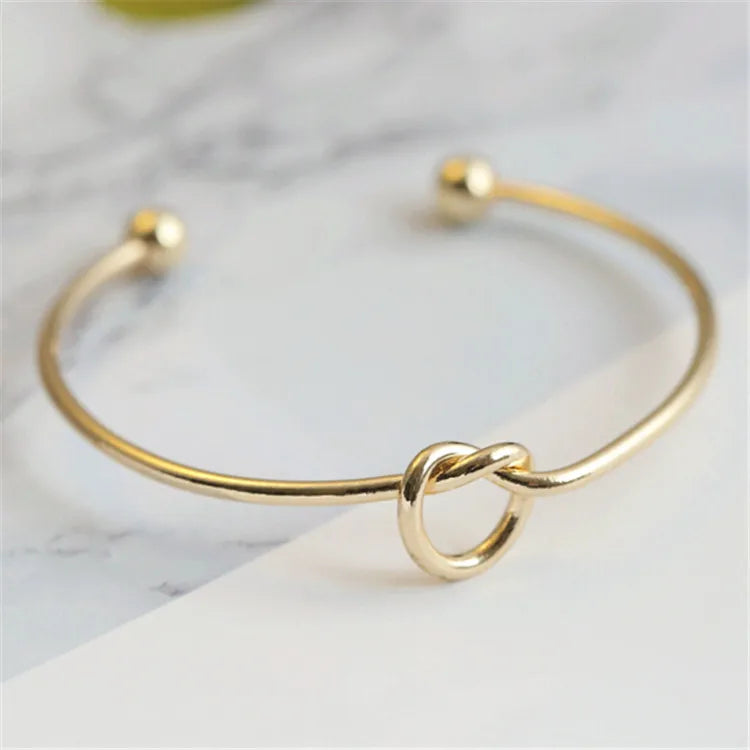 Kyrlune Gold Love Knot Bangle - view 3