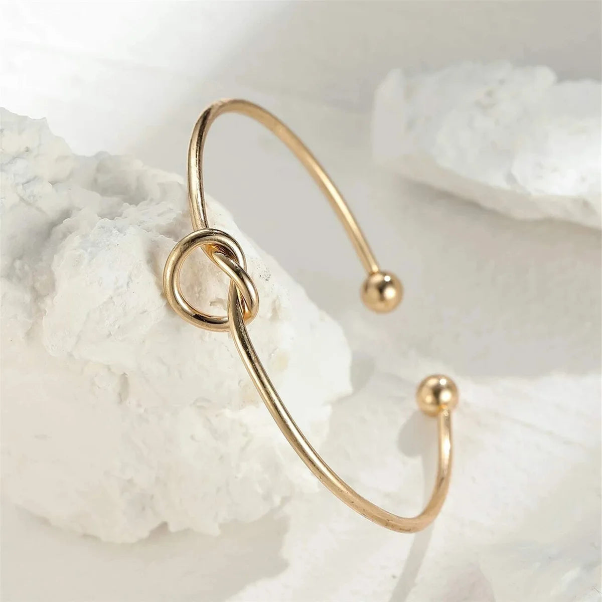 Kyrlune Gold Love Knot Bangle - view 2
