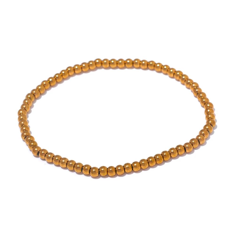 Kyrlune Gold Bead Stretch Bracelet - view 11