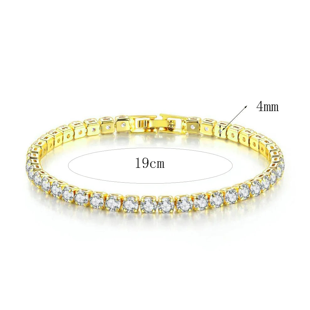 Kyrlune Gold CZ Tennis Bracelet - view 3