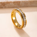 Kyrlune Crystal Spinner Anxiety Ring