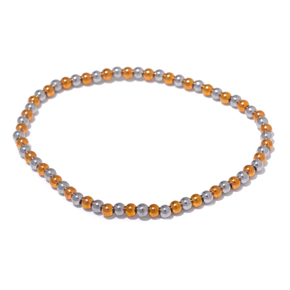 Kyrlune Gold Bead Stretch Bracelet - view 7