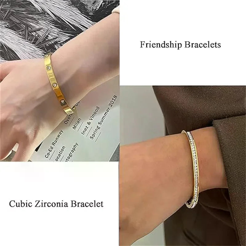 Kyrlune Gold Bangle Bracelet (6 Styles)