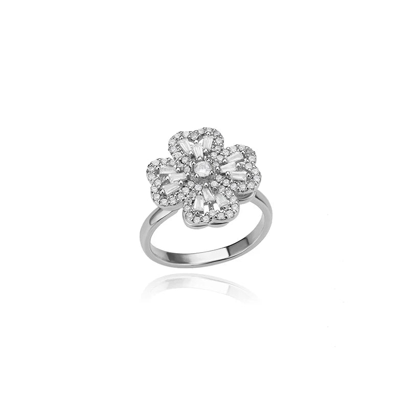 Kyrlune Gold Clover & Heart Spinner Ring (4 Styles)