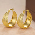 Kyrlune Gold Circle Statement Hoop Earrings