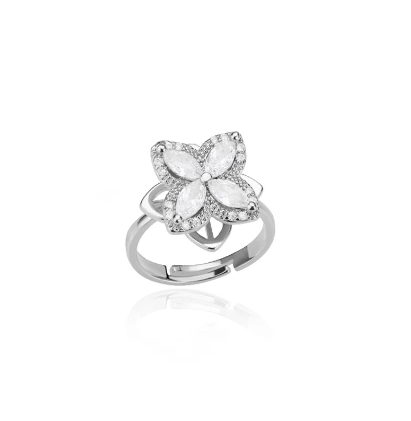 Kyrlune Gold Clover & Heart Spinner Ring (4 Styles)