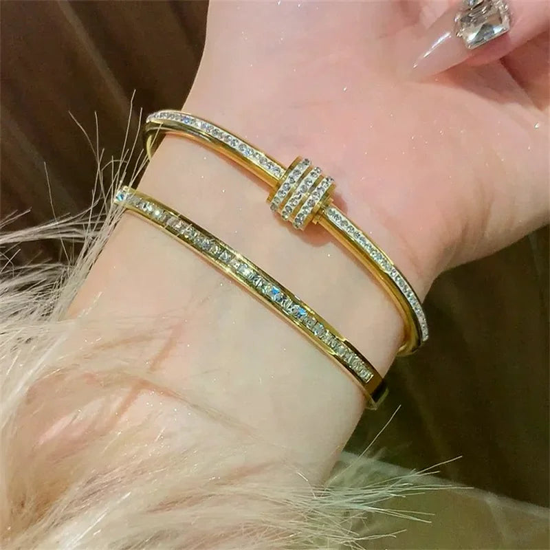 Kyrlune Gold Bangle Bracelet (6 Styles)