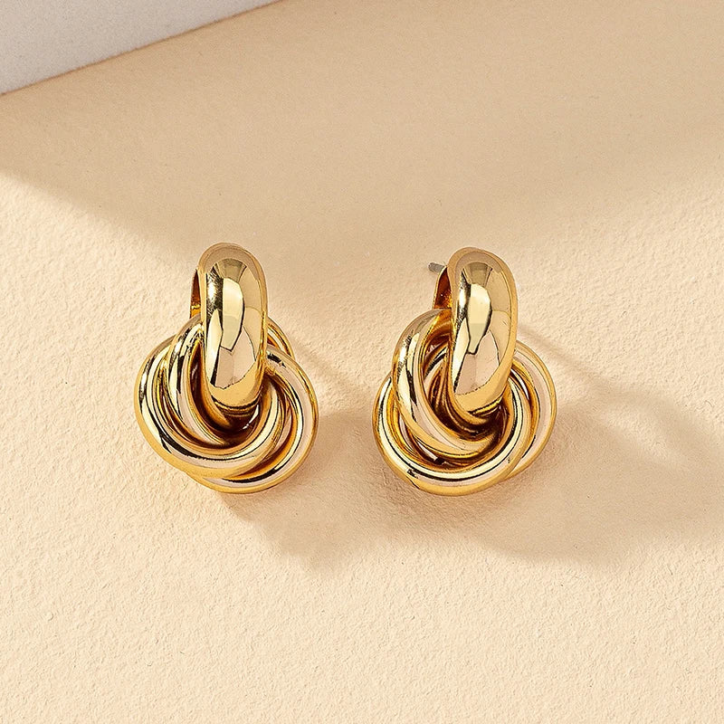 Kyrlune Gold Love Knot Earrings - view 3