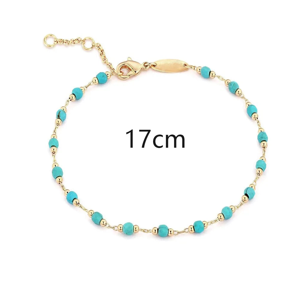 Kyrlune Natural Turquoise Beaded Bracelet