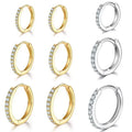 Kyrlune Gold Pavé Huggie Hoop Earrings